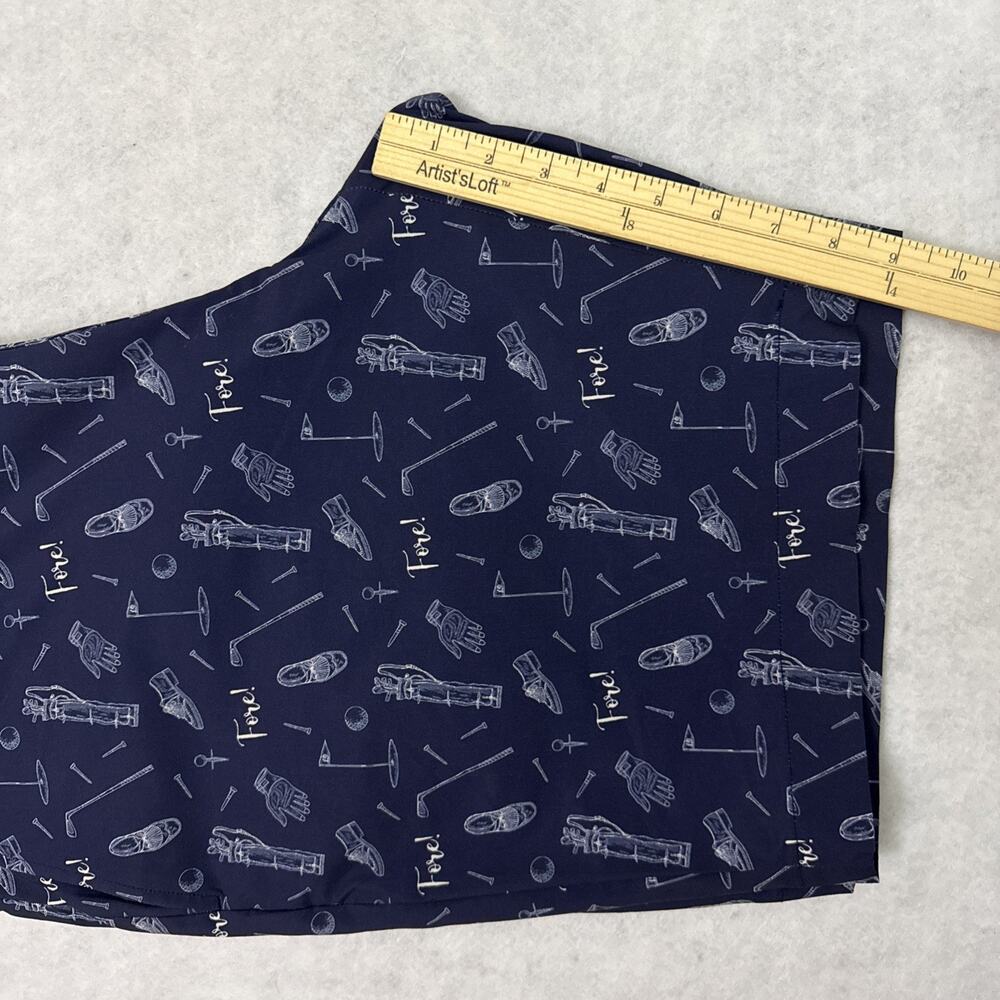 RLX Ralph Lauren Golf Shorts Mens 38 Navy Fore Print 9 Inch Performance Stretch - Picture 6 of 11